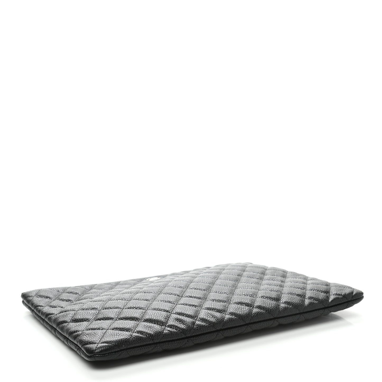 Caviar Quilted Large Cosmetic Case Black