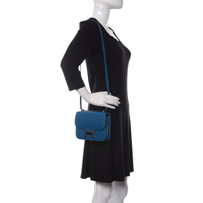 Hermes Tadelakt Constance 18 Bleu Izmir 2 of 13