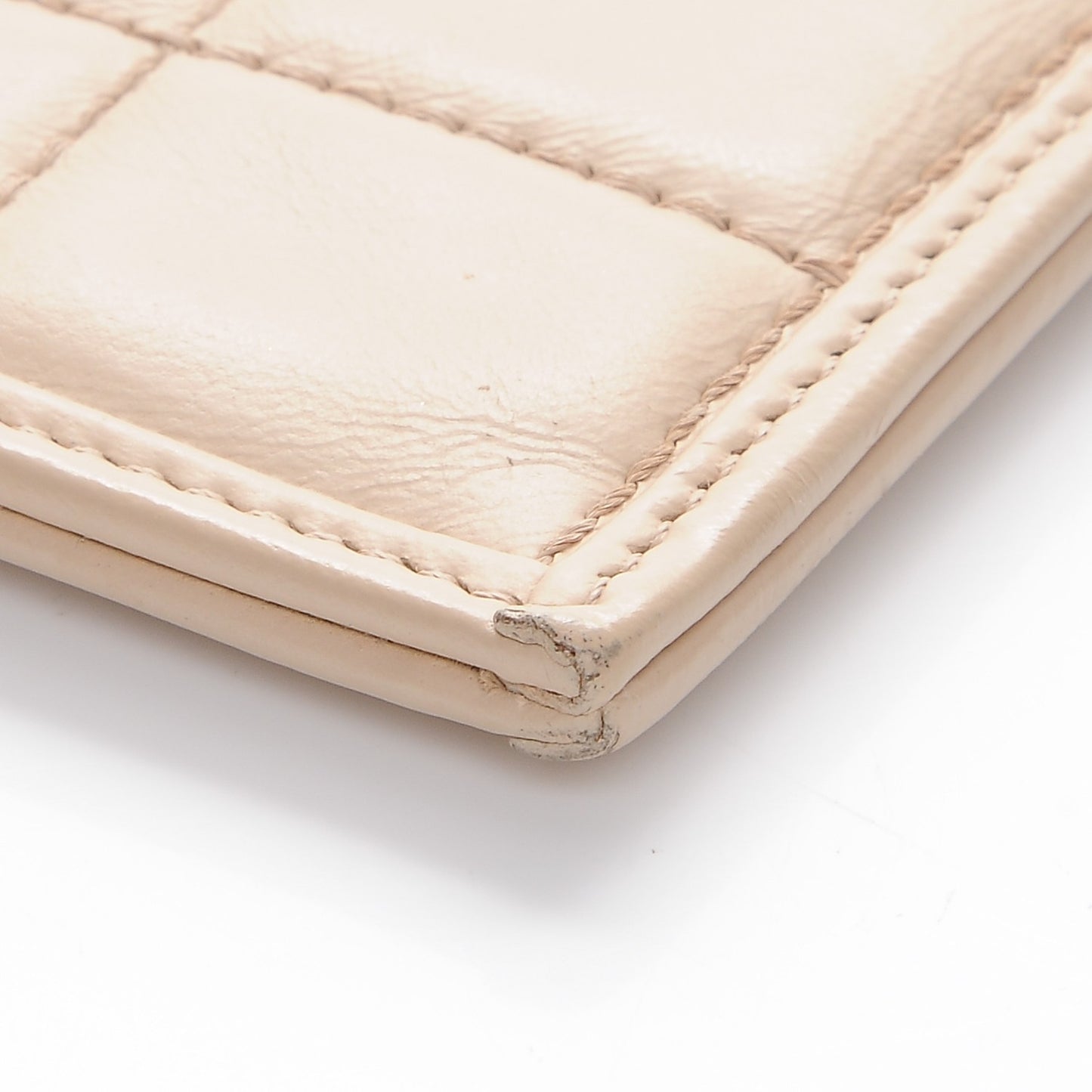 Lambskin Chocolate Bar Convertible Clutch Beige