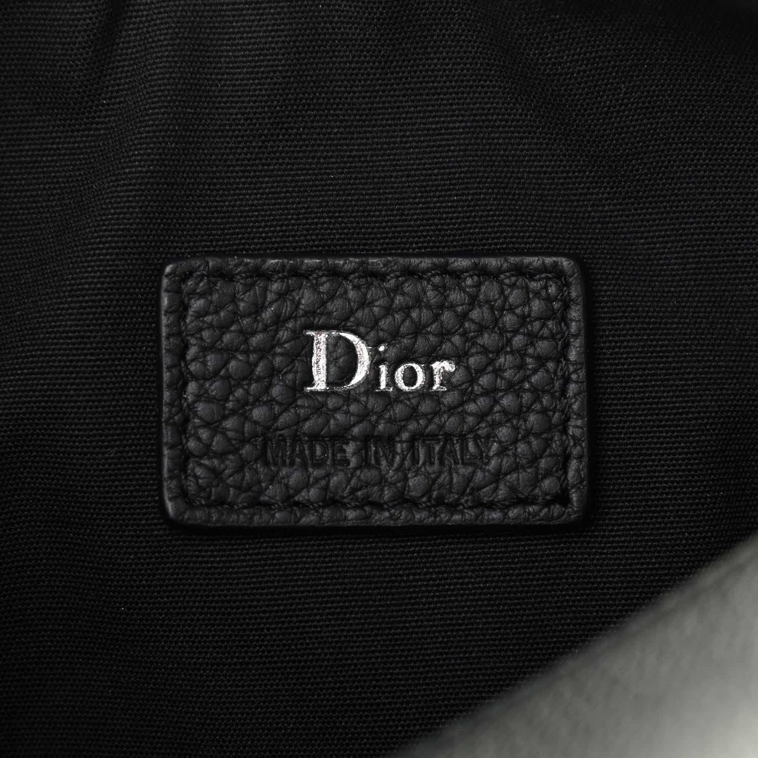 Christian Dior HOMME Grained Calfskin Mens Roller Pouch Black 7 of 10