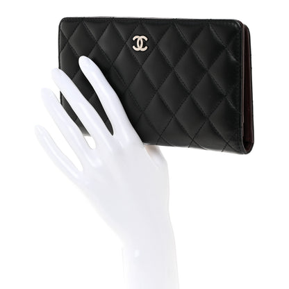 Chanel Lambskin Quilted Yen Wallet Black 8 of 8