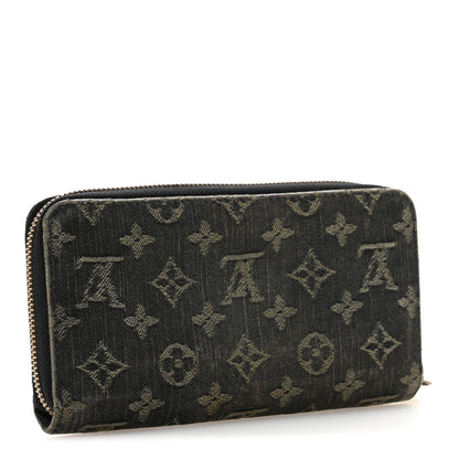Louis Vuitton Denim Zippy Wallet Black 3 of 10