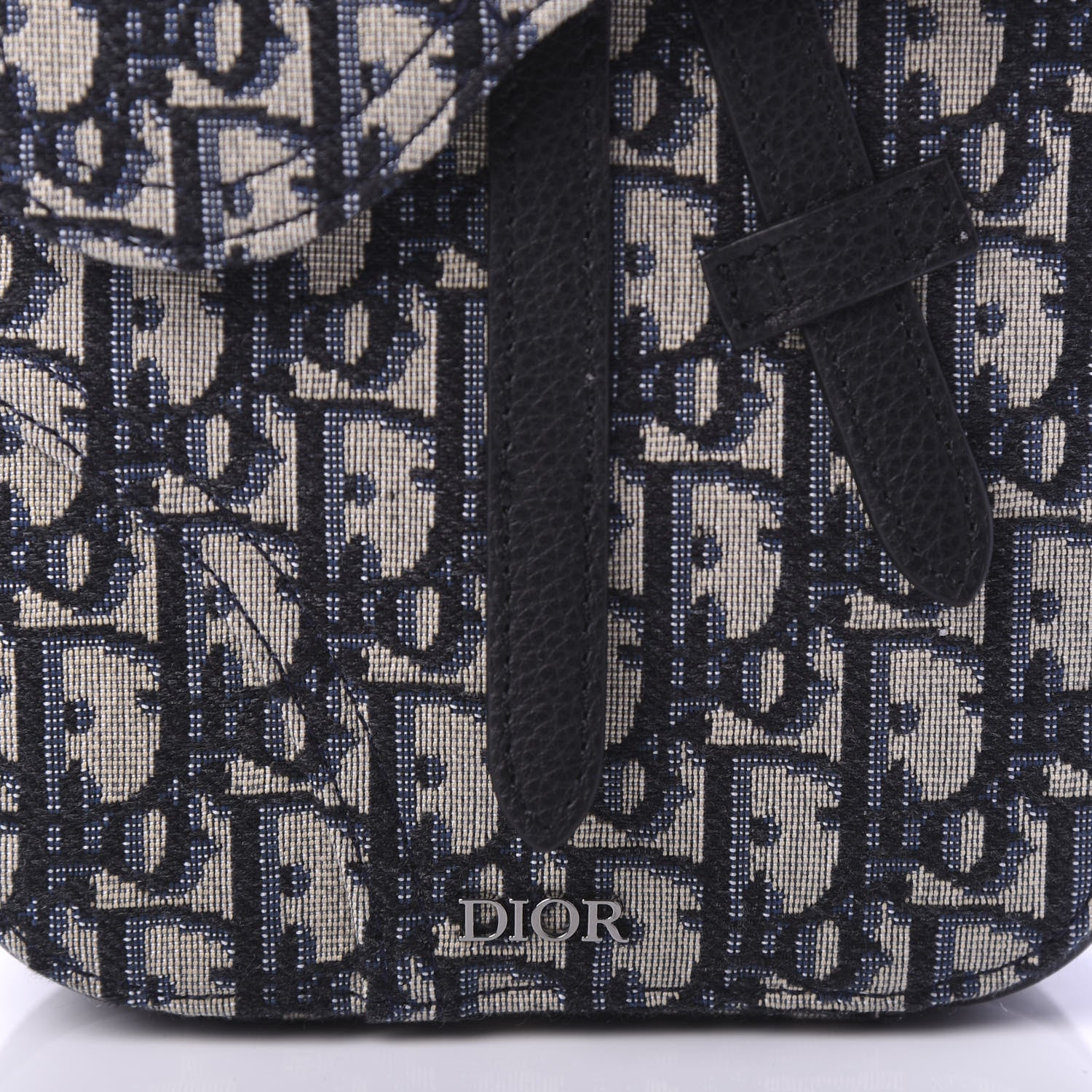 Christian Dior Oblique Saddle Pouch Blue 10 of 10