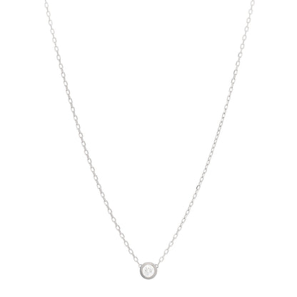 Cartier 18K White Gold Diamond LM D'Amour Pendant Necklace 1 of 4