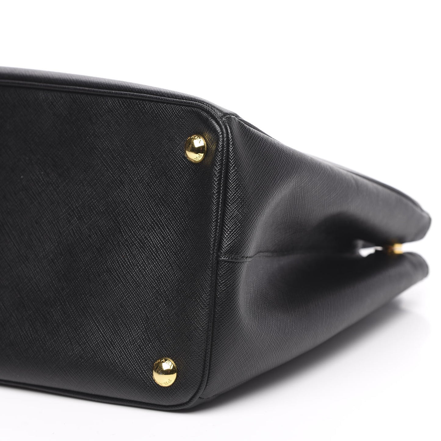 Saffiano Medium Galleria Double Zip Tote Black