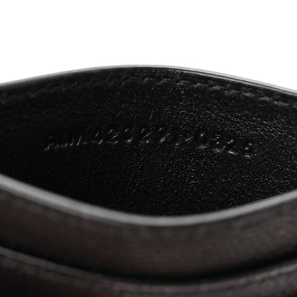 Saint Laurent Grain De Poudre Matelasse Chevron Monogram Credit Card Case Black 7 of 8