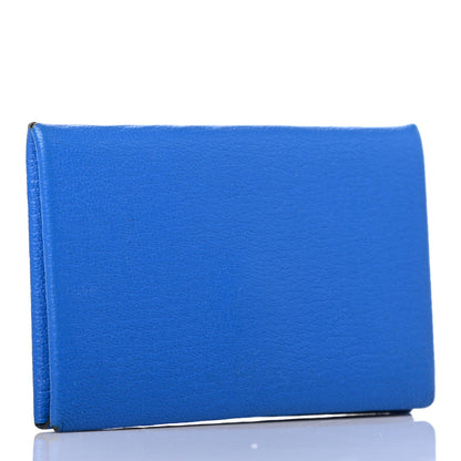 Hermes Chevre Mysore Calvi Card Case Bleu Hydra 2 of 4