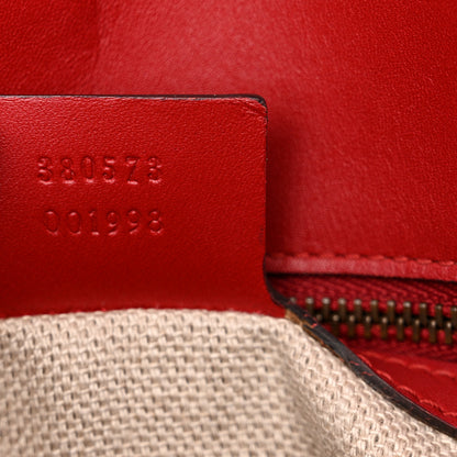 Gucci Ruinart Calfskin Medium Lady Web Shoulder Bag Hibiscus Red 7 of 17