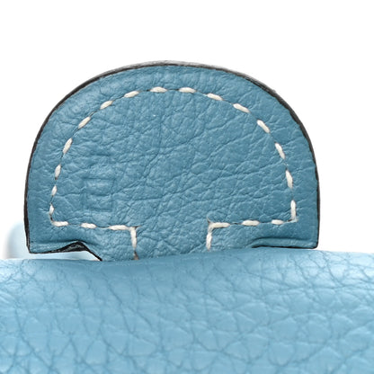 Hermes Taurillon Clemence Evelyne PM Blue Jean 7 of 11