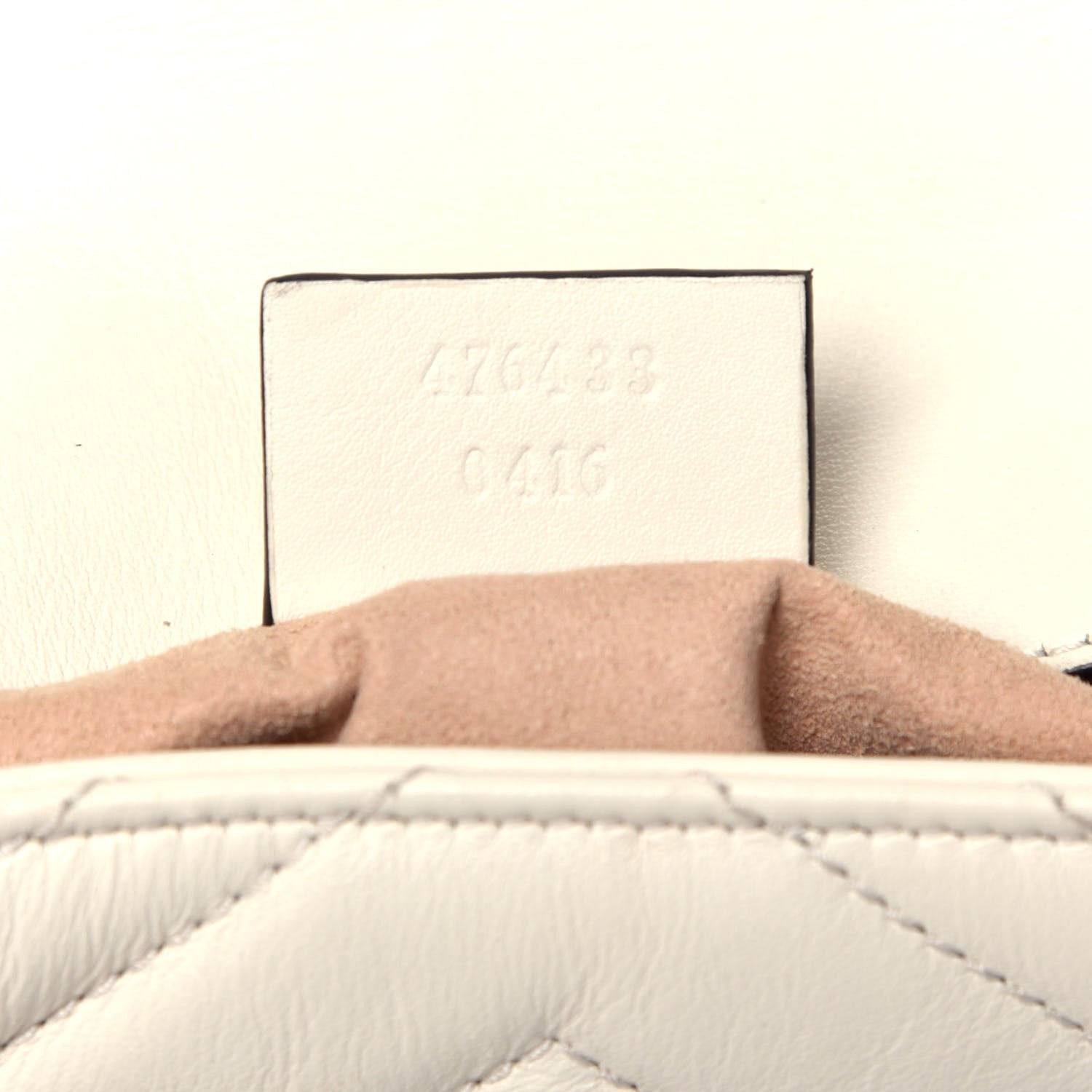 Gucci Calfskin Matelasse Super Mini GG Marmont Shoulder Bag White 7 of 9