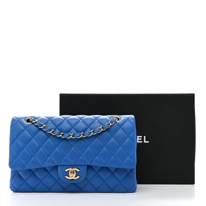 Chanel Lambskin Quilted Medium Double Flap Blue 13 of 13