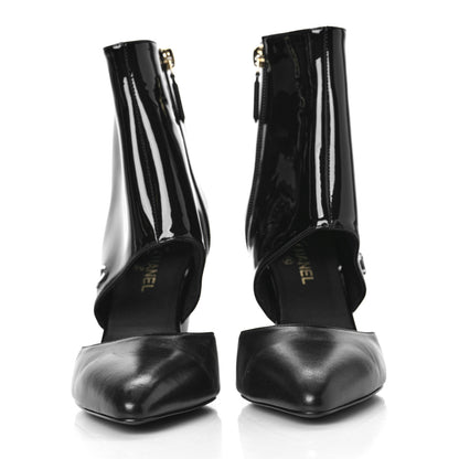 Chanel Patent Calfskin Short Ankle Boots 36.5 Black 2 of 8