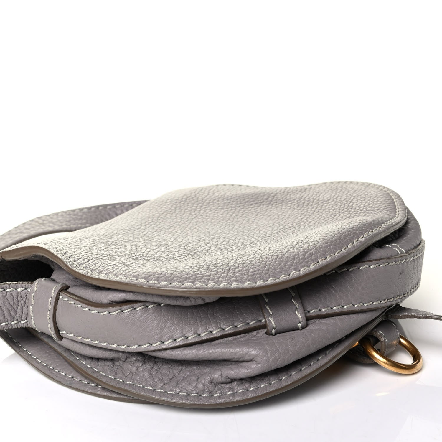 Chloe Calfskin Mini Marcie Round Crossbody Bag Cashmere Grey 5 of 6