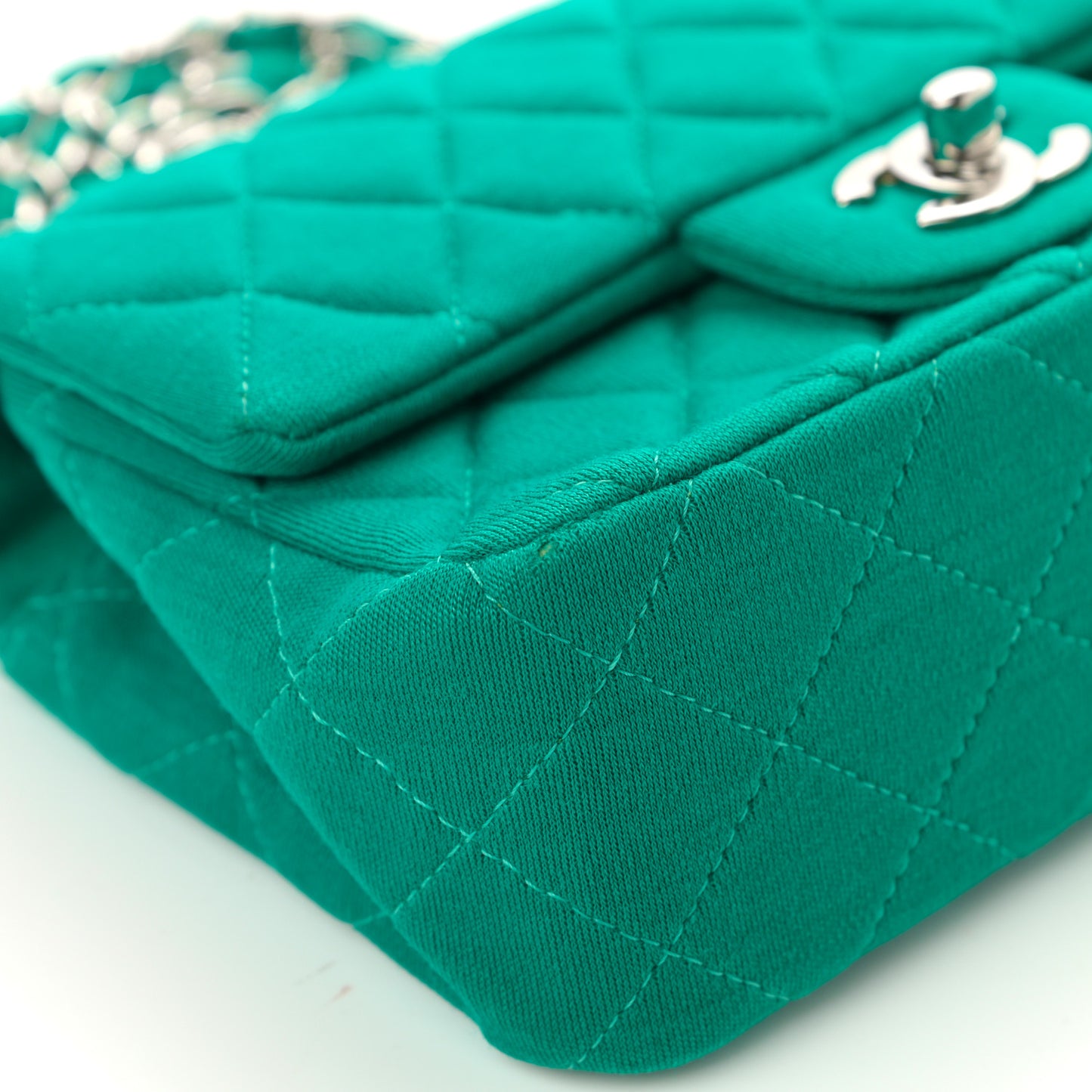 Jersey Quilted Mini Rectangular Flap Green