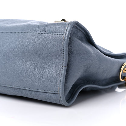 Balenciaga Chevre Gold Metallic Edge Hardware City Bleu Acier 9 of 14