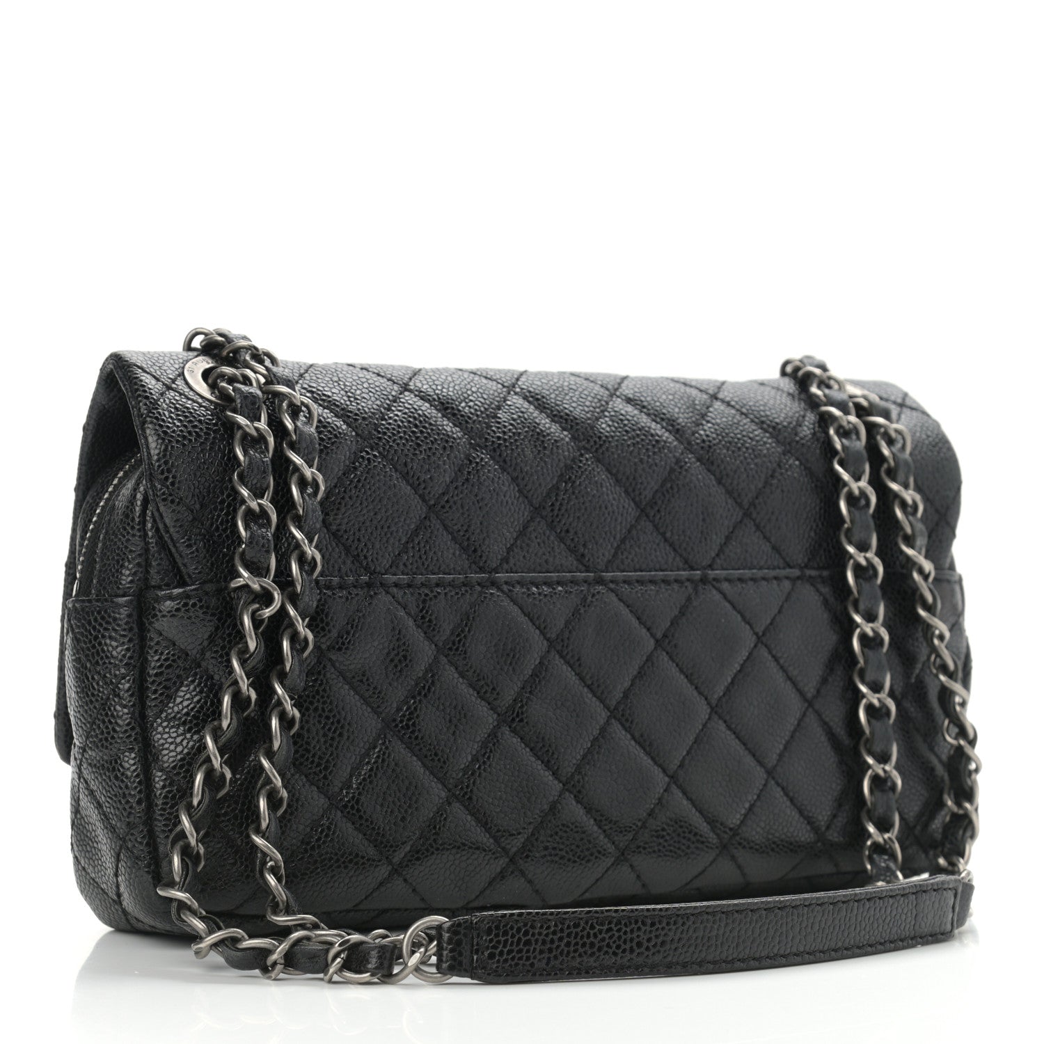 Chanel Caviar Quilted Jumbo Easy Flap Black 2 of 9