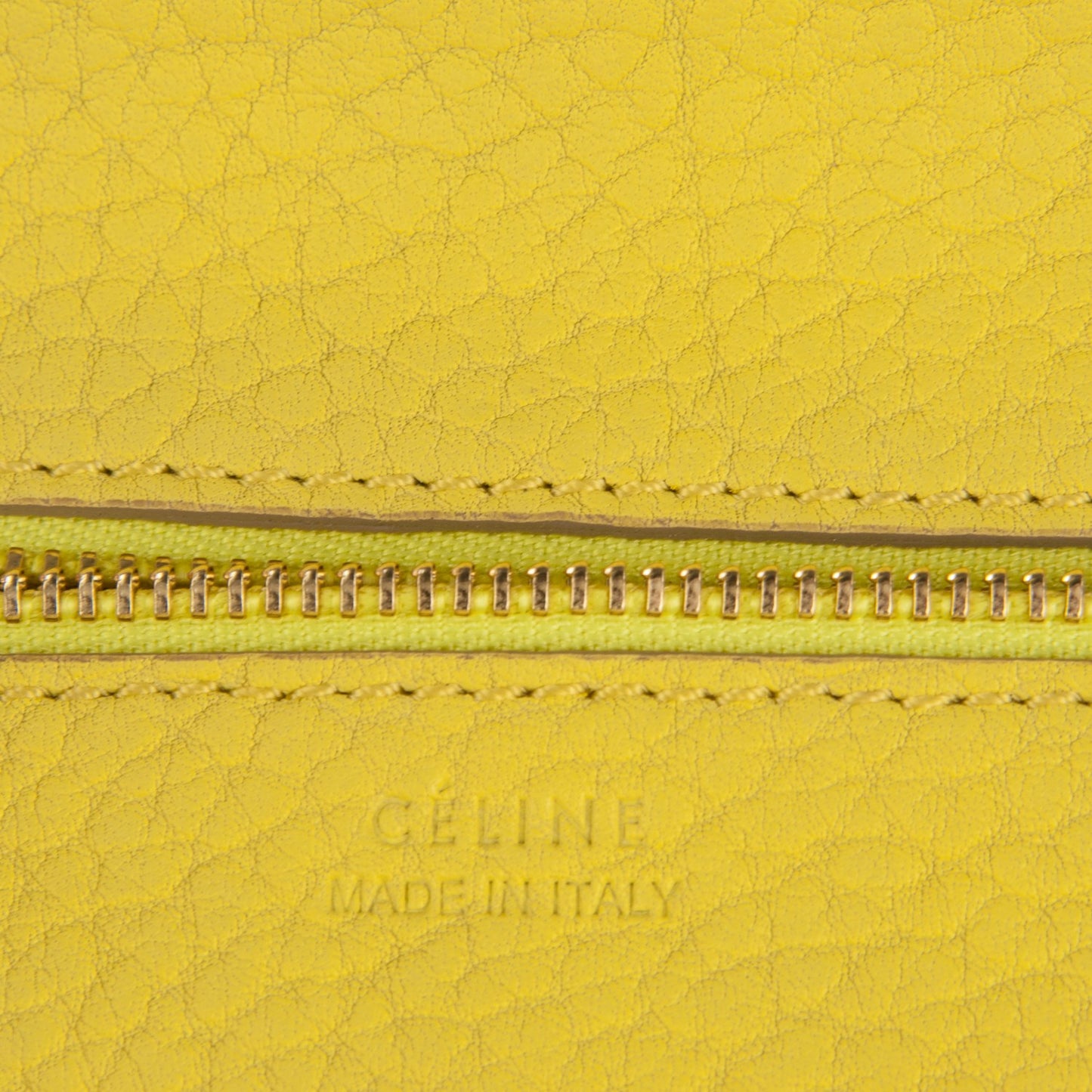 Crisped Calfskin Mini Tie Knot Tote Fluo Yellow
