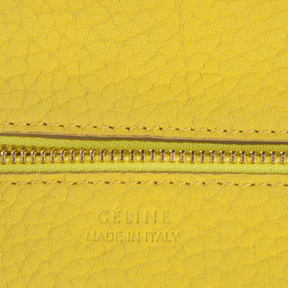 Celine Crisped Calfskin Mini Tie Knot Tote Fluo Yellow 6 of 6