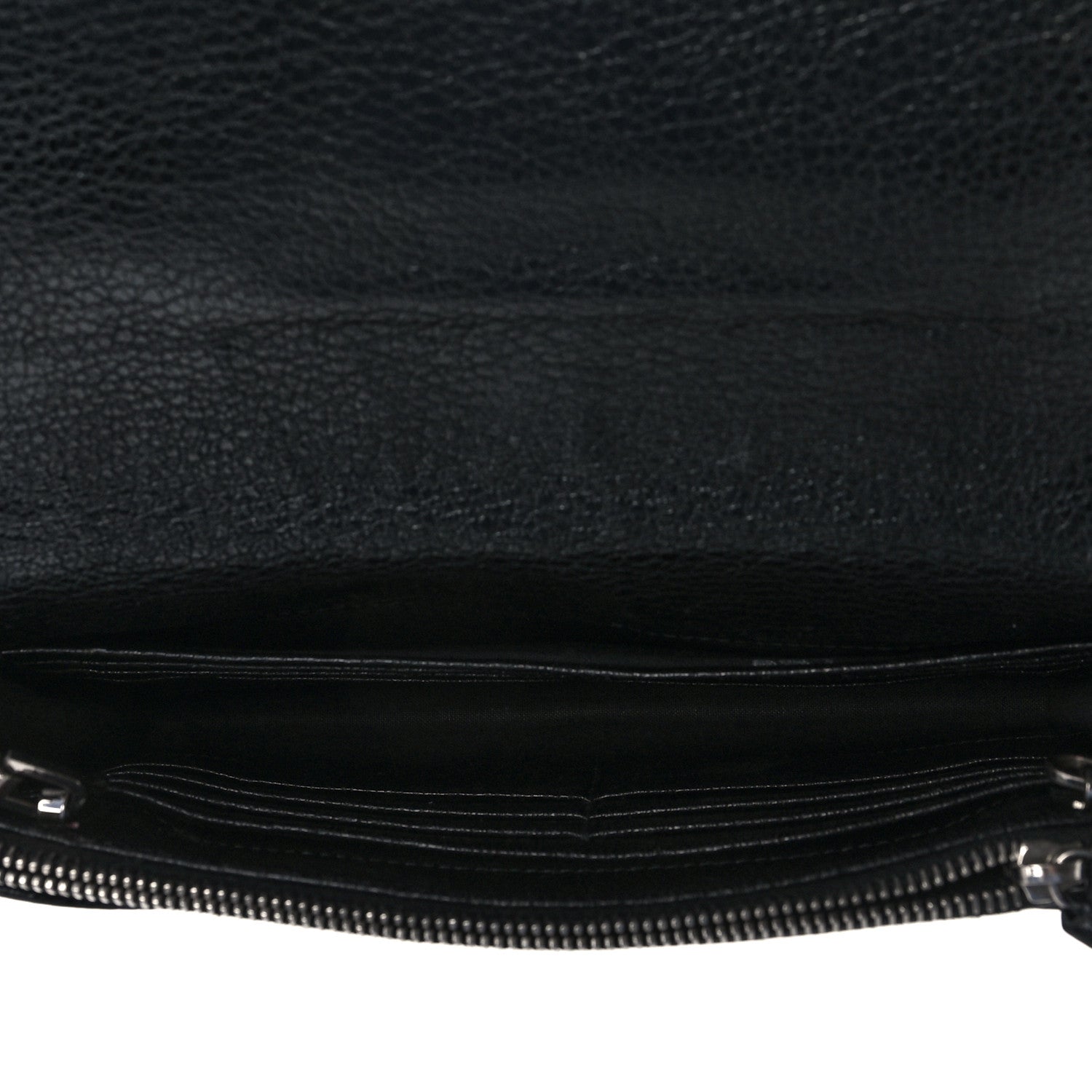 Balenciaga Agneau Silver Metallic Edge Hardware Wallet On Chain Black 4 of 7