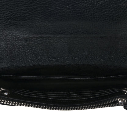 Balenciaga Agneau Silver Metallic Edge Hardware Wallet On Chain Black 4 of 7