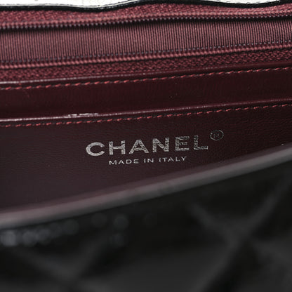 Chanel Crinkled Patent Quilted Jumbo Single Flap Black 6 of 11