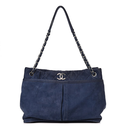 Chanel Ultra Soft Suede Natural Beauty Tote Blue 1 of 13