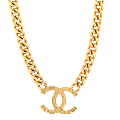 Chanel Metal Natural Stones CC Necklace Gold 1 of 5