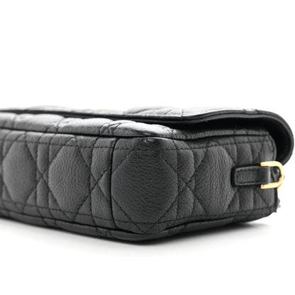 Christian Dior Supple Calfskin Cannage Caro Pouch with Chain Black 10 of 11