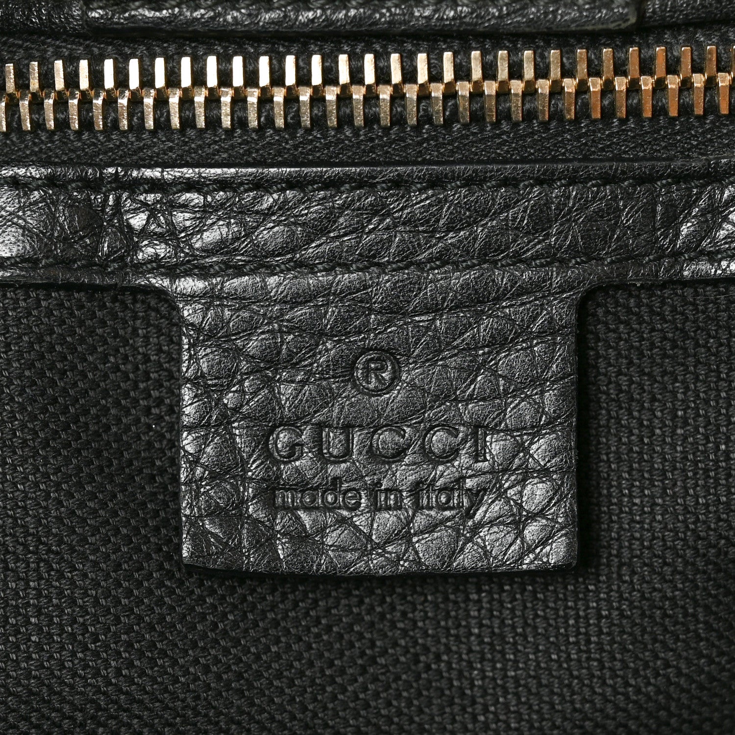 Gucci Pebbled Calfskin Large Bamboo Shopper Tote Black Black 6 of 10