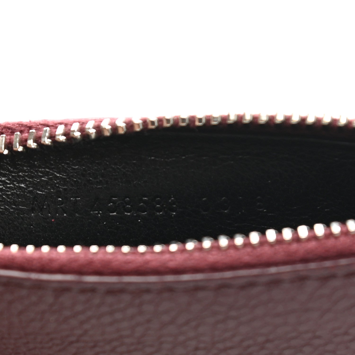 Saint Laurent Grained Calfskin 5 Fragments Zip Pouch Card Holder Burgundy 7 of 11