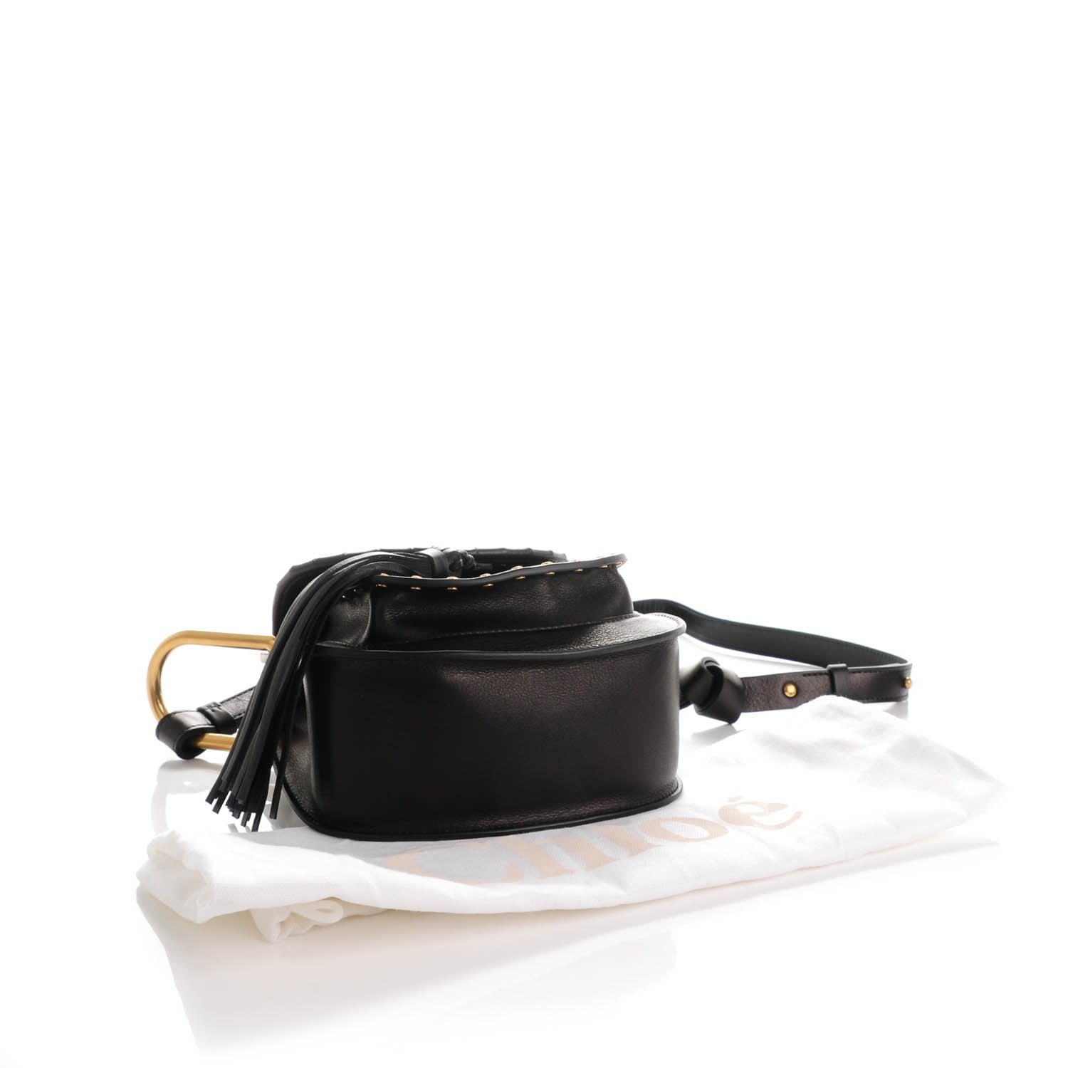 Chloe Calfskin Studded Mini Hudson Shoulder Bag Black 4 of 7