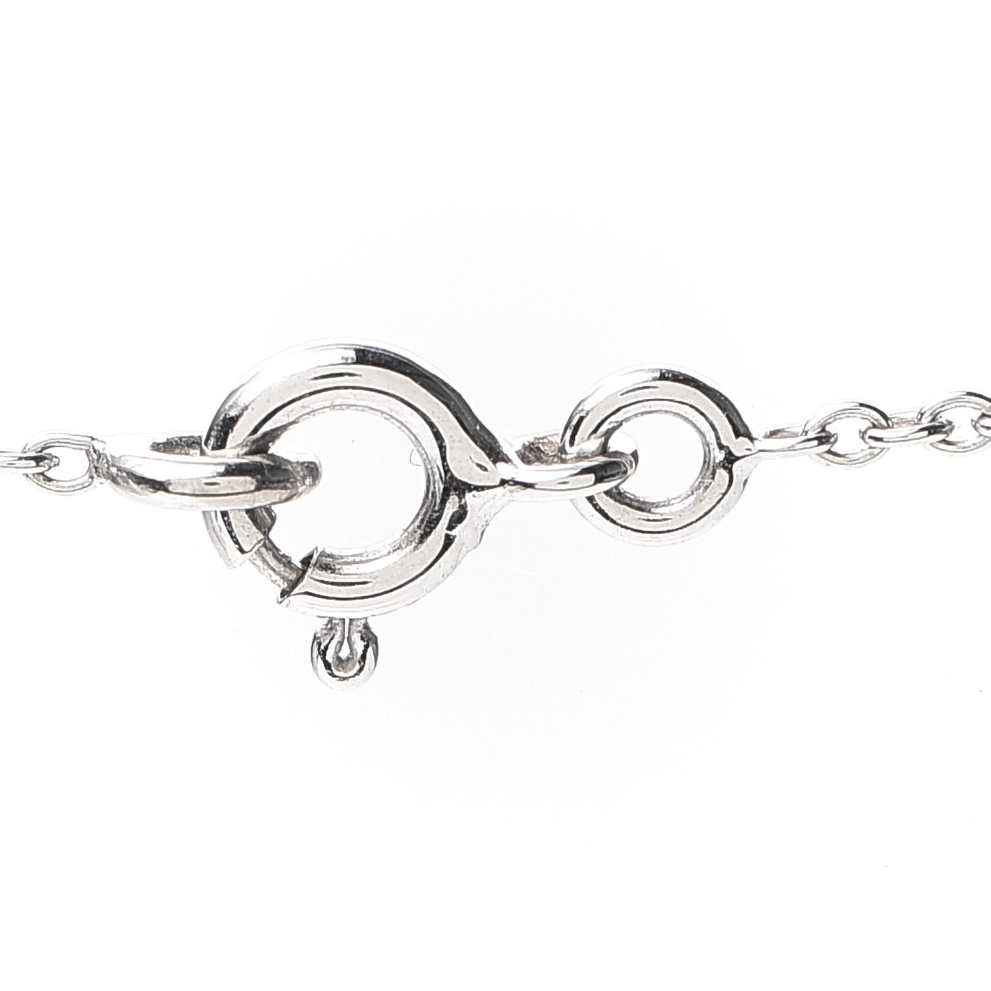 18K White Gold Diamond PM Chaine d'Ancre Enchainee Necklace