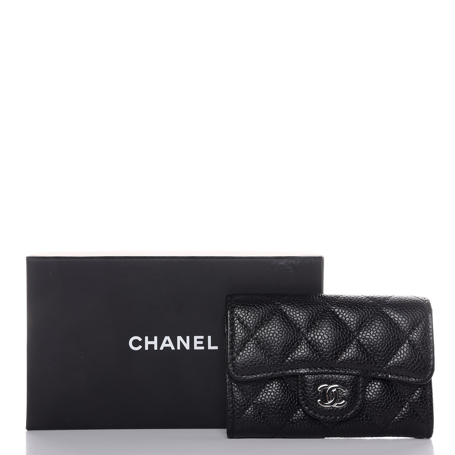Chanel Caviar Quilted Flap Card Holder Black 9 of 9