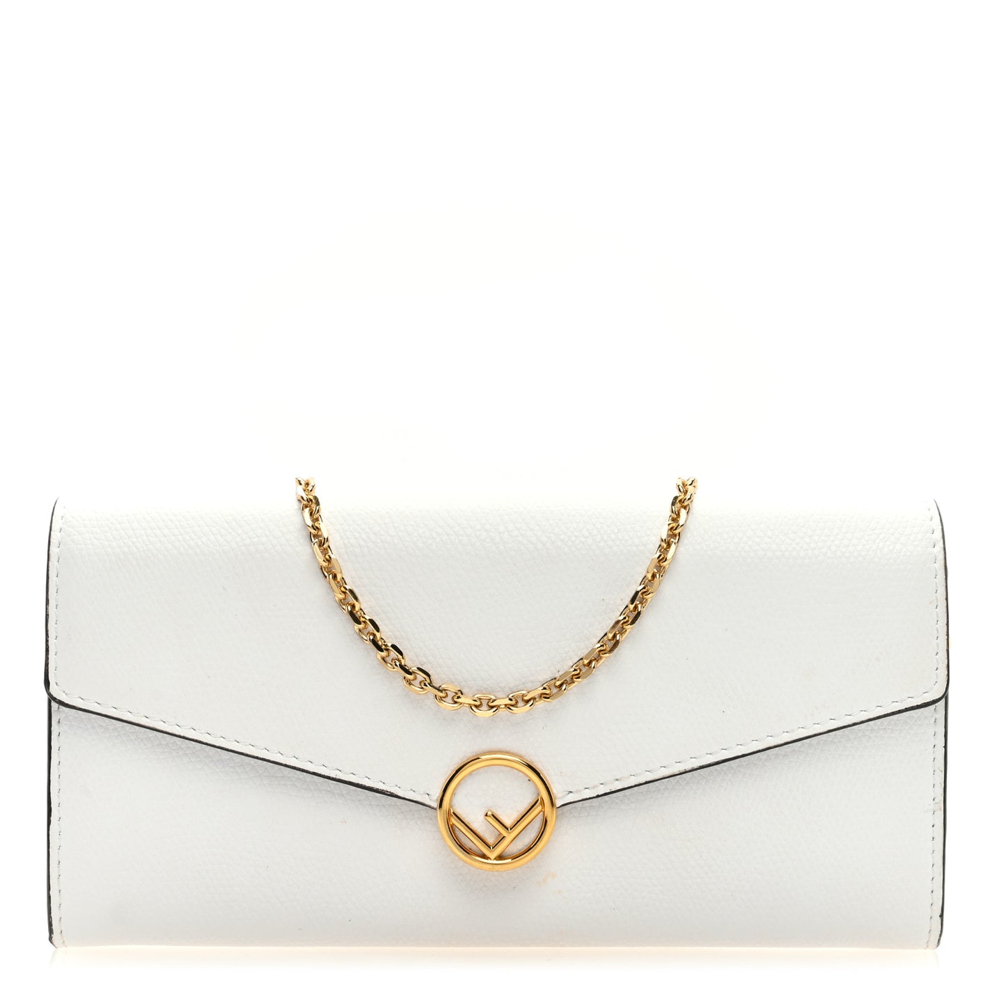 Vitello Cruise F is Fendi Continental Envelope Wallet on Chain White Ottico