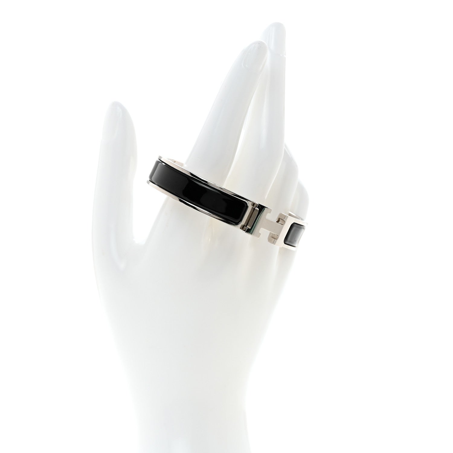 Hermes Enamel Narrow Clic Clac H Bracelet PM Black 2 of 5