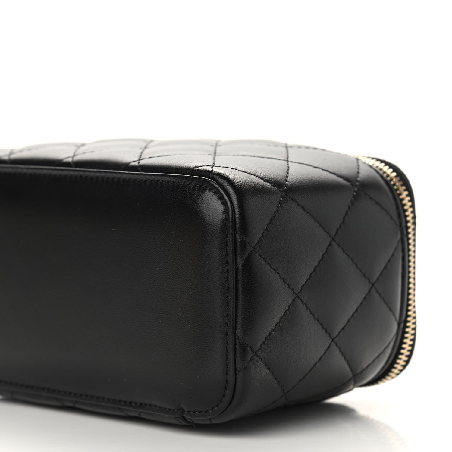 Chanel Lambskin Quilted Small Vanity Case With Chain Black 9 of 9