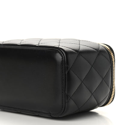 Chanel Lambskin Quilted Small Vanity Case With Chain Black 9 of 9