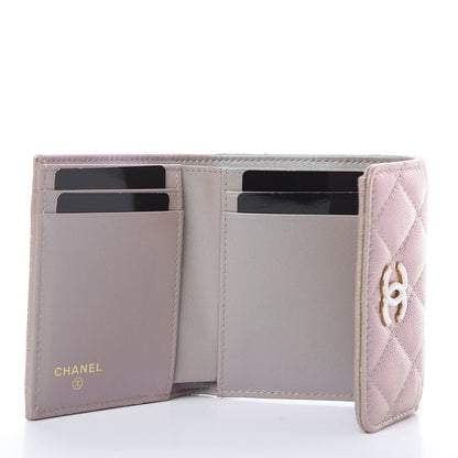 Chanel Iridescent Caviar Quilted Small Flap Wallet Beige 5 of 8