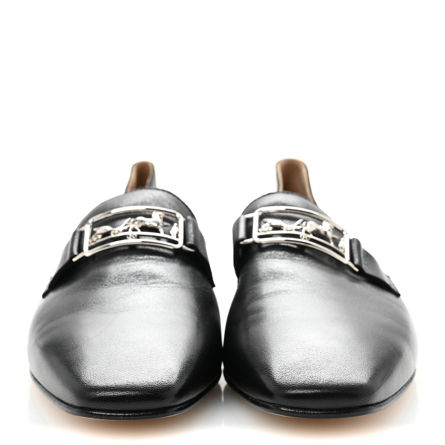 Supple Goatskin Womens Time Loafers 37 Black