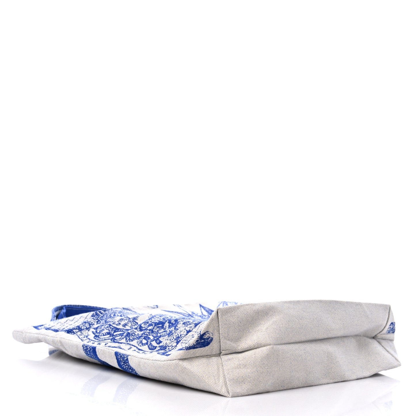 Canvas Print Cruise Tote Ivory Blue