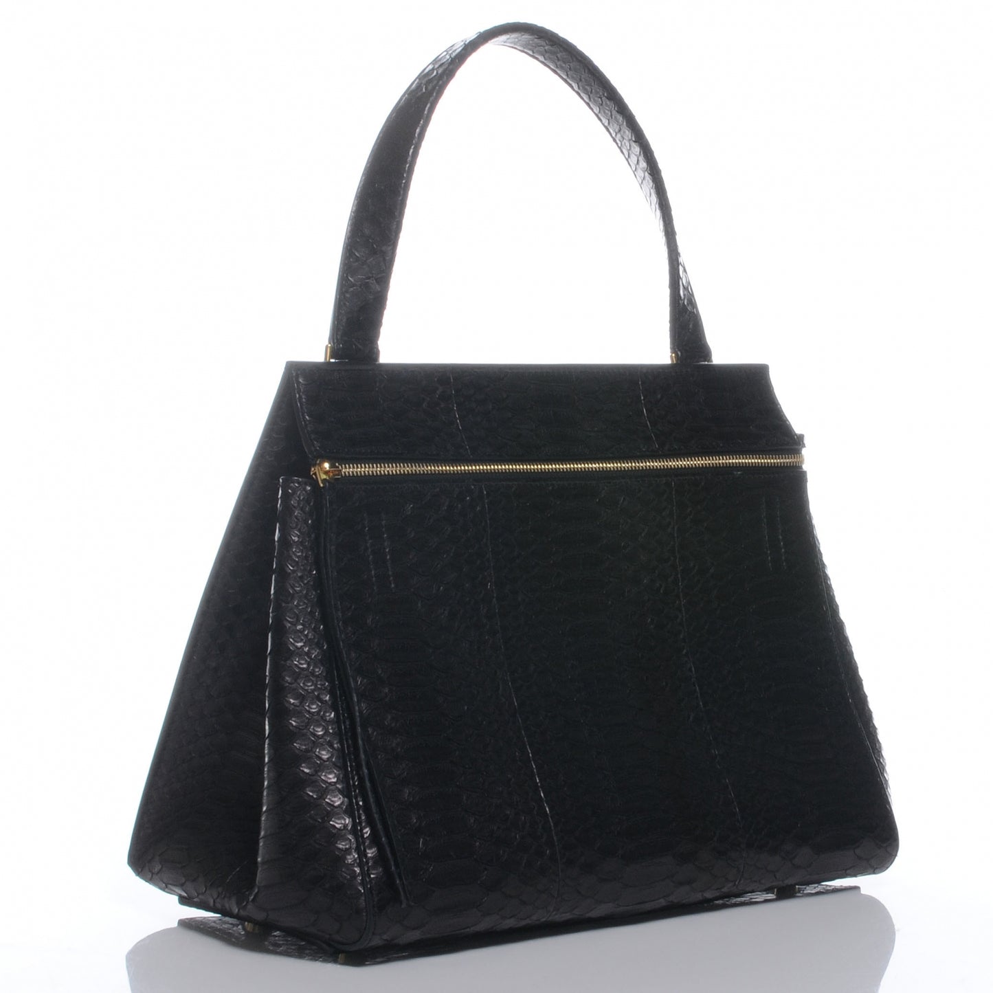 Python Medium Edge Shoulder Bag Black