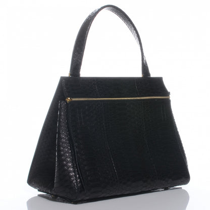 Celine Python Medium Edge Shoulder Bag Black 3 of 6