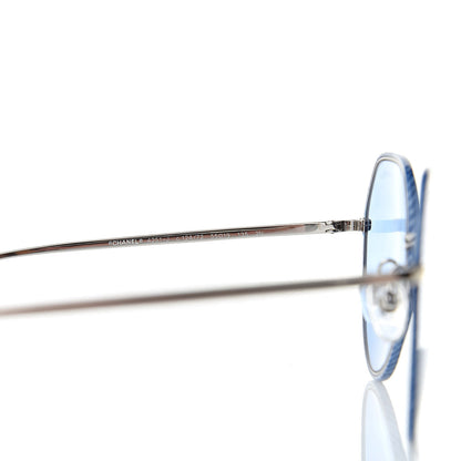 Chanel Round Sunglasses 4251-J Silver Blue 5 of 8