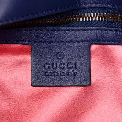 Gucci Velvet Matelasse Small GG Marmont Shoulder Bag Cobalt Blue 6 of 17