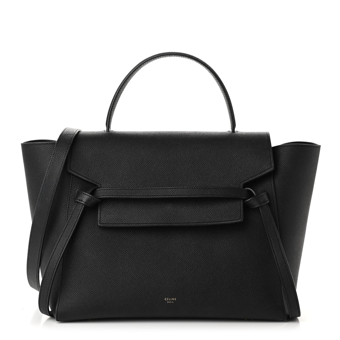 Grained Calfskin Small Belt Bag Black