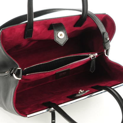 Fendi Vitello Elite Medium 2Jours Tote Black Bordeaux 8 of 10