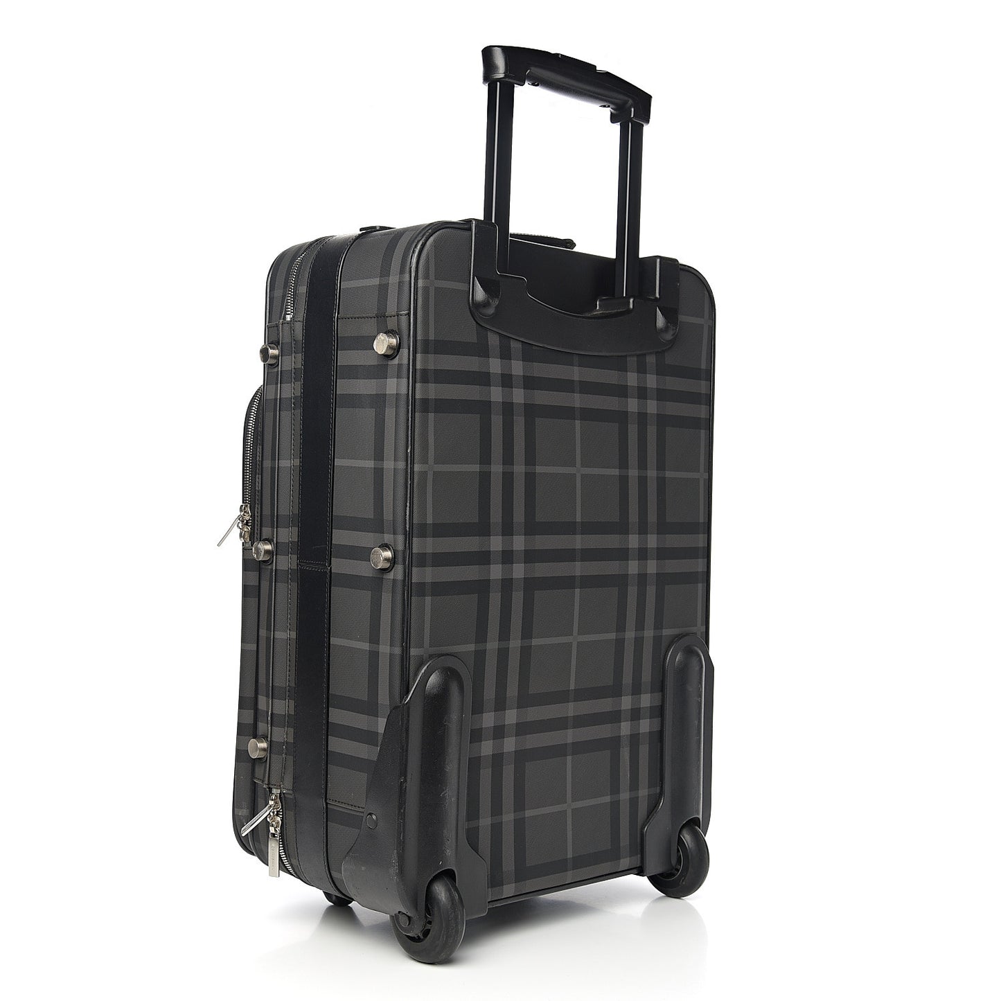Smoked Check Carry-On Suitcase Black