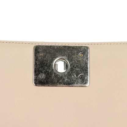 Chanel Wrinkled Lambskin Chevron New Medium Boy Flap Beige 5 of 8