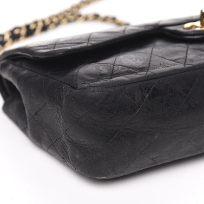 Chanel Lambskin Quilted Medium Double Flap Black 7 of 20