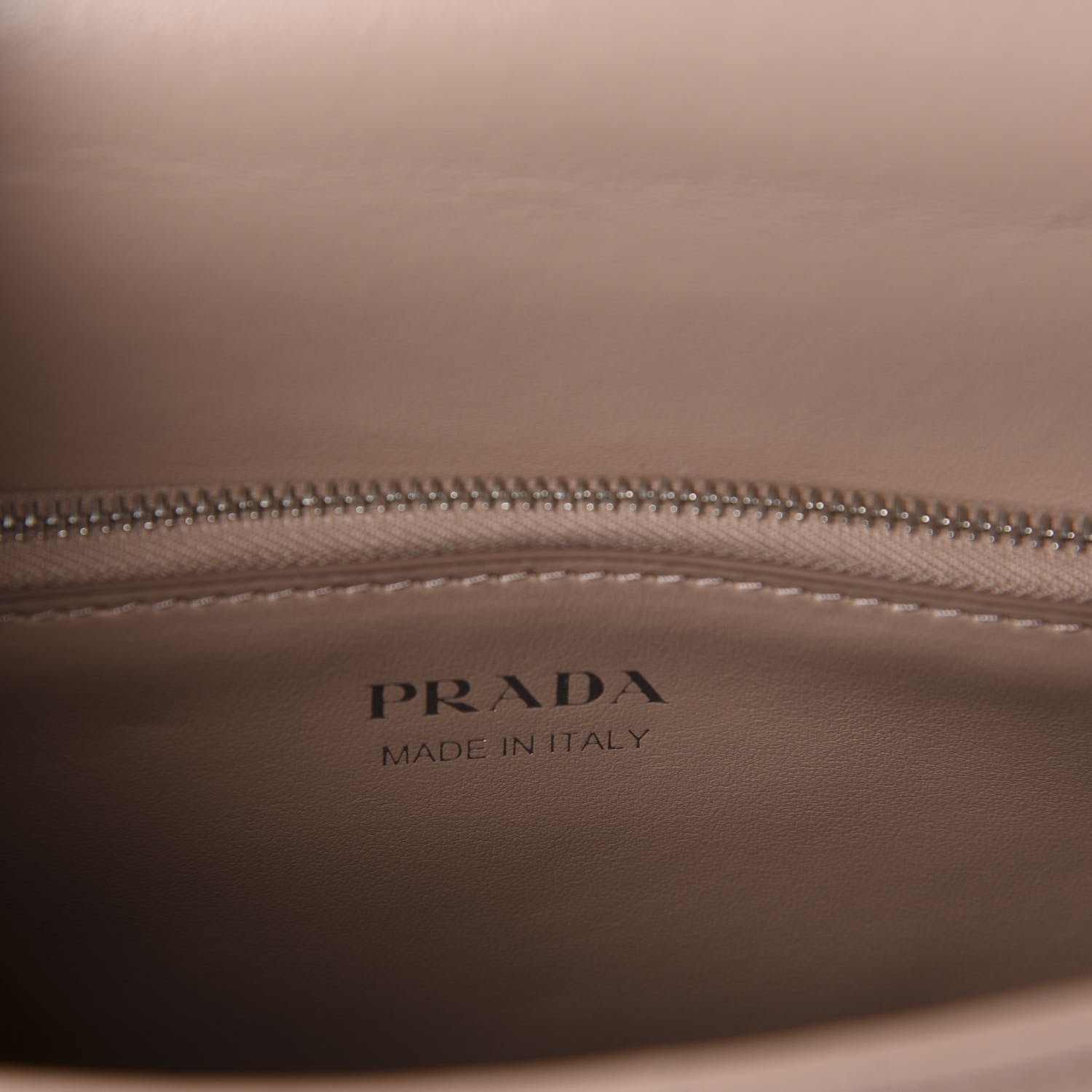 Prada Soft Calfskin Impunture Diagramme Flap Top Handle Bag Cipria 9 of 10